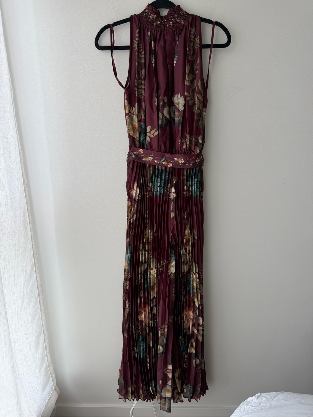 Anthropologie x Ranna Gill Pleated Mock-Neck Floral Jumpsuit NWT - Picture 5 of 7